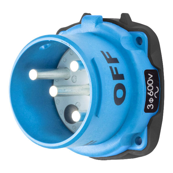 33-68143 - DS60 INLET POLY BLUE SIZE 4 TYPE 3R 3P+G 60A 600 VAC 60 Hz NO AUX
